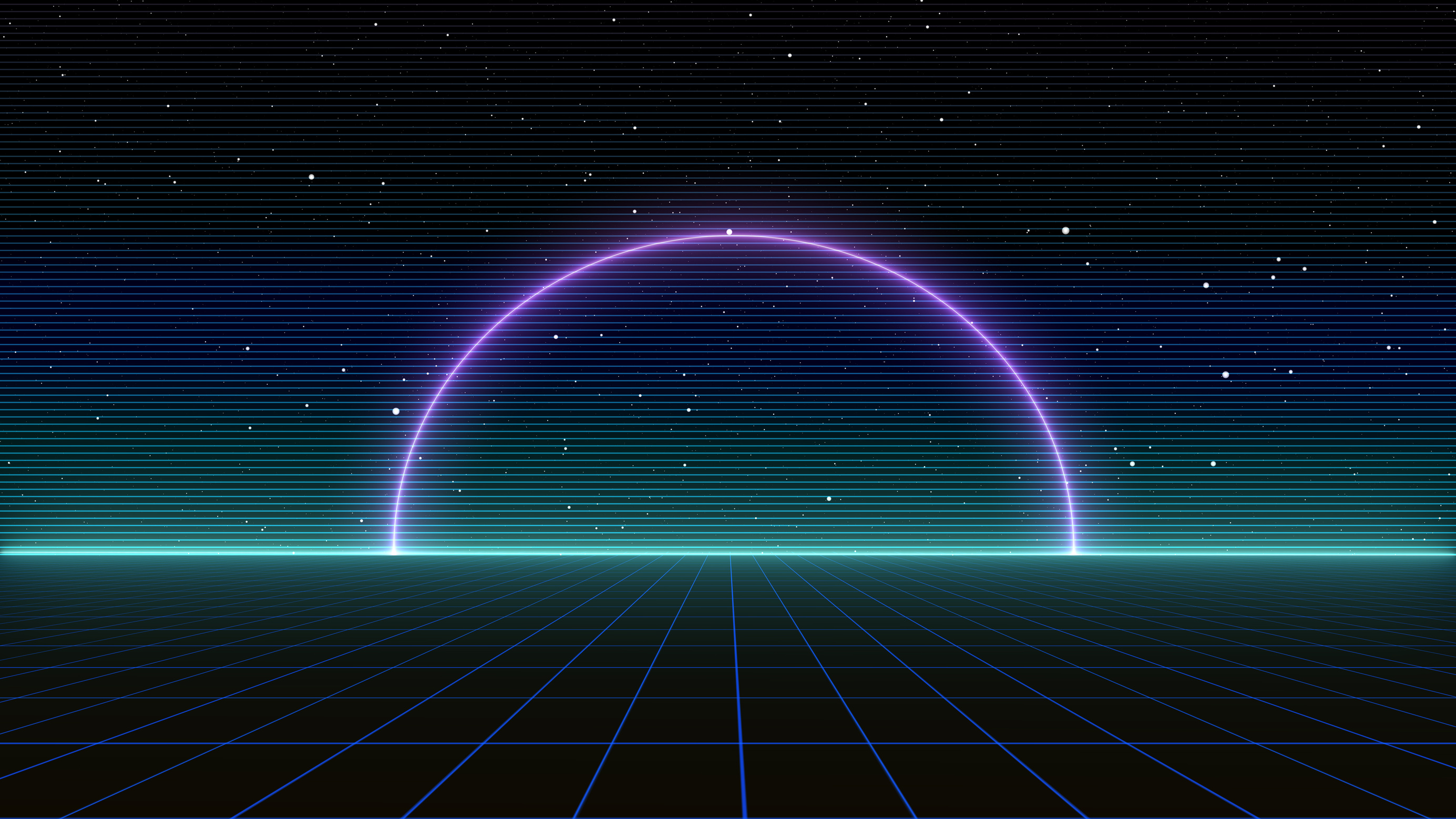 Retro Cyberpunk Style 80S Sci-Fi Background Futuristic with Laser Grid 